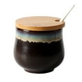 thumbnail image 1 of Japanese Sugar Bowl With Lid, Retro Ceramic Storage Jar,200ml(7oz) Small Sugar Pot, Sugar Container Spice Jar, For Coffee Bar, Restaurant, Home-b-200ml 7oz, 1 of 7