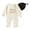 D-White-305, variant on CUZIBR 2 Piece Baby Boys Halloween Skeleton Costume Set Long Sleeve Bone Print Jumpsuit Snap Crotch Romper With Letter Knit Beanie Hat Toddler Infant Party Outfit,Black,0-3 Months