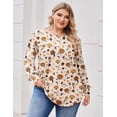 thumbnail image 5 of Zeagoo Womens Plus Size Tops Long Sleeve T-Shirts Crew Neck Flowy Tunic Fall Casual Loose Blouse, 5 of 5