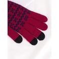 thumbnail image 5 of Deago 2 Pairs Winter Touchscreen Gloves for Men Women Warm Fleece Lined Knit Elastic Cuff Texting Gloves for Cold Weather (Red), 5 of 9