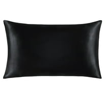 Ntbay 1 Pack 100% Mulberry Silk King Pillowcase with Hidden Zipper, Luxurious Both Side 19 Momme Pillow Case, 20" x 36", Black