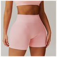 thumbnail image 5 of LYMAYTER Women Yoga Shorts for S-XL ‌Non-Roll Waist Biker Shorts High-Waist Quick-Dry Seamless Shorts, 5 of 9