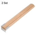 thumbnail image 3 of 2 Sets Wooden Drawer Slides with Metal Slide Glide Bracket, Wood Center Guide Track, 17-3/4" (45 CM), 3 of 6