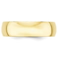 thumbnail image 6 of 10K Yellow Gold 6mm Light Weight Half Round Band Ring Size 5, 6 of 7