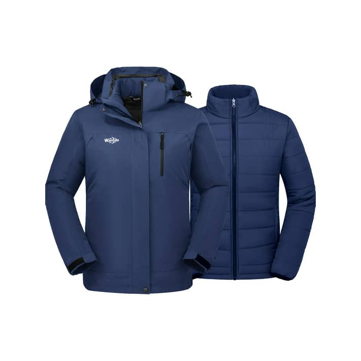 enthousiasme Paard Wegversperring Wantdo Women's 3-in-1 Ski Jacket Insulated Winter Snow Coat with Puffer  Liner Navy Size S - Walmart.com