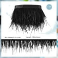 thumbnail image 2 of 2 Yards Black Ostrich Feather Trim 3.15-3.94 Inches Feathers Fringe Ribbons Trim for Sewing Decorative Feathers Ribbon for Crafting Dress Masquerade Party Costumes, 2 of 7