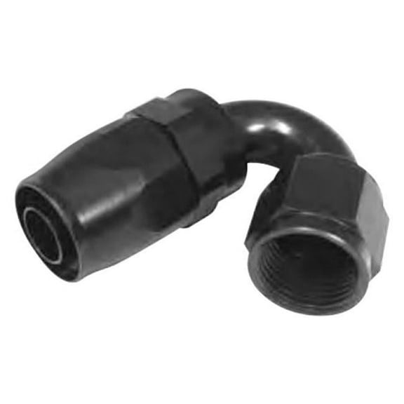 Black 150 deg Swivel Aluminum Hose End, -16AN