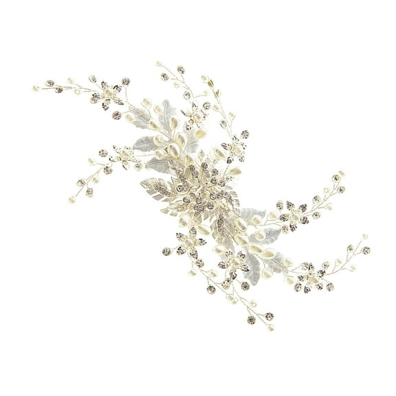 LABSERRON Crystal Wedding Hair Clip 1Pcs Silver Headdress For Bridal And Birthdays