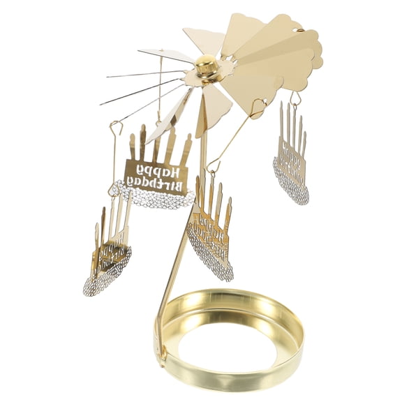 Masteelf Rotary Candle Holder Stainless Steel Candle Holder Centerpiece rotating Tealight Carousel For Home Decor Candle Holder For Aromatherapy And Table Decoration