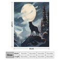 thumbnail image 2 of Wolves in The Moonlight Blanket for Bed Throw Blanket for Women, Men And Kids Super Soft Plush Blanket Throw, Print Blanket, Blanket for Kids, 2 of 8