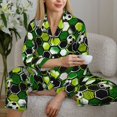 thumbnail image 6 of Lsque Soccer1 Pattern Long Sleeve Pajama Set for Women - Soft 2-Piece Sleepwear and Loungewear Set with Pockets, Comfy Nightwear-X-Large, 6 of 7