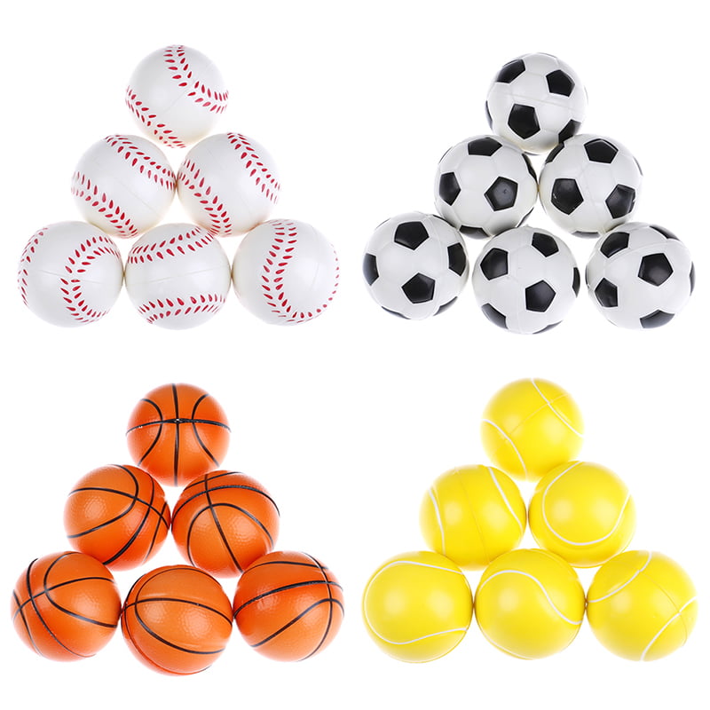 6.3cm PU Ball Toy Hand Exercise Stress Relief Soft Foam Ball Kids X-mas gif *_BE 