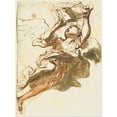 thumbnail image 3 of Mattia Preti 19x24 Black Modern Framed Museum Art Print Titled - Flying Angel (1613 - 1699), 3 of 5