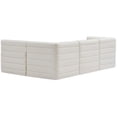 thumbnail image 3 of Meridian Furniture Quincy Sectionnel Modulaire en Velours Crème, 3 of 13