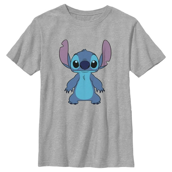Boy's Lilo & Stitch Standing Stitch Graphic Tee Athletic Heather Large