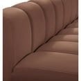 thumbnail image 5 of Meridian Furniture Arc Cognac Vegan Leather Modular Sectional, 5 of 11