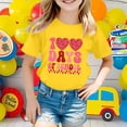thumbnail image 2 of PMVFHDE T-Shirts pour Filles Hauts d'Été 2025 Mode Filles Hauts T-Shirts Fille Hauts d'Été Filles et Garçons T-Shirt à Manches Courtes Col Rond T-Shirt Décontracté d'Été Jaune, 2-3 Ans, 2 of 4