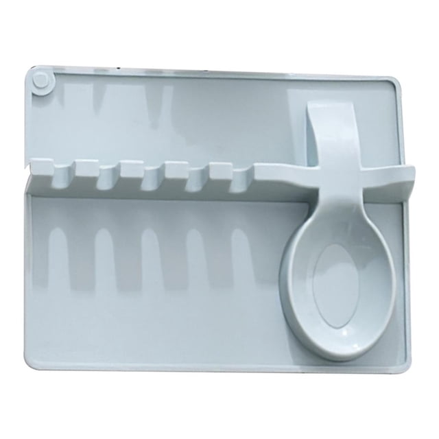 Soporte De Silicona Para Cucharas, Bandeja De Descanso Para Utensilios De Cocina Multiusos, Organizador De Cucharas Doméstico Ligero Y Flexible Para El Hogar Y La Cocina Guardurnaity HA027306-02