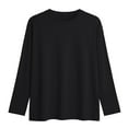 thumbnail image 4 of SUNBS T Shirts for Women Oversized Long Sleeve Basic Crewneck Tee Fall Winter Casual Blouses, Sizes S-3XL, 4 of 7