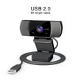 thumbnail image 1 of Full HD 1080P Wide Angle USB Webcam USB2.0 Drive-Free With Mic Web Cam Laptop Online Teching Conference  Live Streaming Video Calling Web Cameras Anti Peeping Webcame, 1 of 6