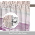 thumbnail image 6 of Rose Red Valance Curtain Gradient Sea Waves Sandy Beach Coastal Scenery Window Valances Rod Pocket Short Curtains Window Treatments for Kitchen Bedroom Bathroom Laundry 56" x 16", 6 of 9