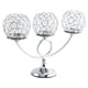 thumbnail image 1 of Candelabro de metal con portavelas de cristal, centro de mesa para decoración del hogar Plata, 1 of 8