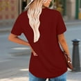 thumbnail image 5 of Ediodpoh Women's Casual Basic Crew Neck T Shirt Summer Fashion Top with Ruffle Detail for Daily Wear Vacation Outfit Womens Tops M, 5 of 7