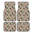 thumbnail image 1 of Honeii Tropical Mask Flamingo Print Car Foot Mat Four-Piece Set - Front & Rear Universal Car Floor Mats for SUVs, Trucks, Sedans, 1 of 7