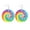 E, variant on Leather Earrings Tie Dyed Gradient Leather Earrings Water Drops Nurses Pencil Earrings Teacher Earrings