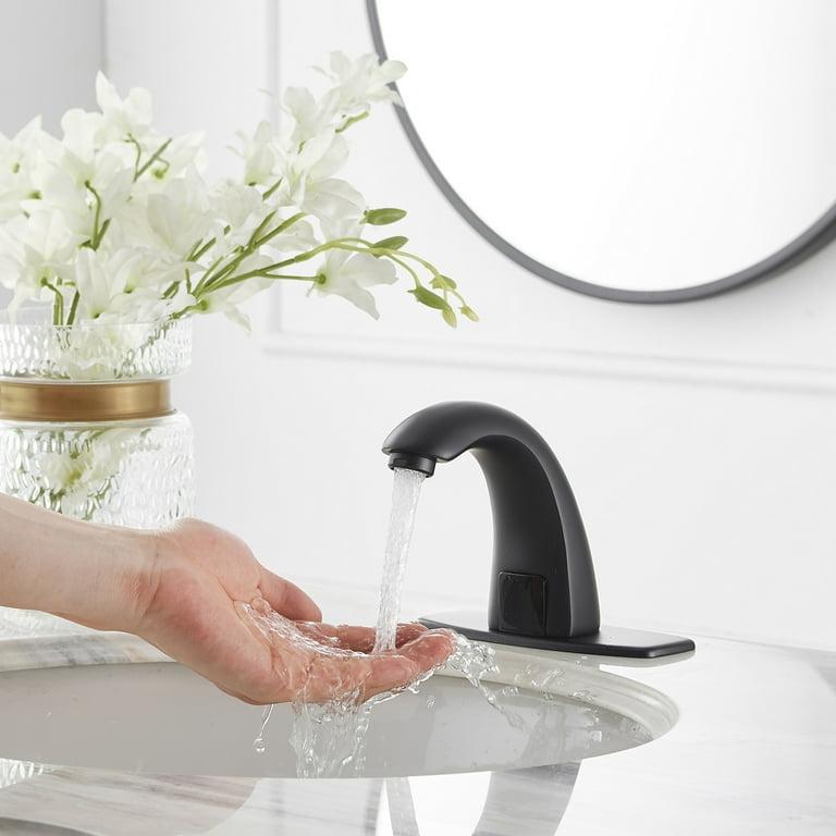 BWE Automatic Sensor Touchless Bathroom Sink Faucet with Hole
