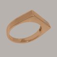 thumbnail image 3 of LBG British Made 18k Rose Gold Natural Opal Mens Band Ring - 33 size options - Size 9.5, 3 of 6