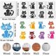 thumbnail image 2 of 9 plantillas de gatitos esponjosos para pintar, 15 x 15 cm, reutilizables, para dibujo de gatitos de dibujos animados, plantillas para manualidades de animales., 2 of 8