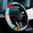 thumbnail image 6 of Cream 14.5 Inch Car Wheel Cover, Steering Wheel Covers with Printing, PVC Leather Auto Accessories, 6 of 6