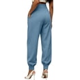 thumbnail image 5 of XuJwPNcy Women's Pants Comfort High Waisted Dressy Harem Pants Work Office Pleated Trousers with Pockets Fashion Outfits, 5 of 7