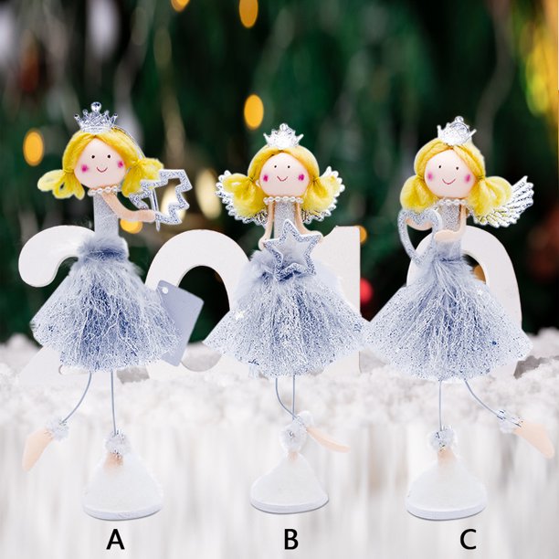 Fiudx Liquidación De Ahorros De Verano Navidad Chica Rubia Ángel Árbol De Navidad Innovación Muñeca Decoración