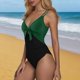 thumbnail image 5 of Traje de Baño de Cintura Alta Nudo de Corte de la Mujer con Cuello en V Traje de Baño de Dos Piezas de Verano, Traje de Baño de Cuello Alto, 5 of 8