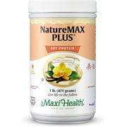 Maxi-Health NatureMAX Plus Vanilla Protein Powder – Soy-Based Meal Replacement for Weight Management, 1 lb