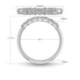 thumbnail image 3 of TimeLess Classics 1/2 Carat TW Seven Stone Natural Diamond Wedding Band in 14K White Gold (Ring Size 8.5), 3 of 4