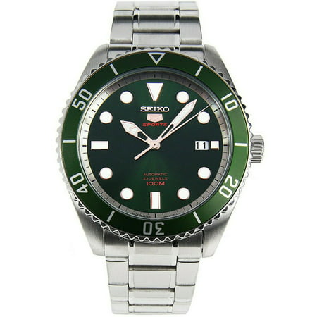 SEIKO Men's Automatic 5 Sport Green Dial Watch (Best Seiko Dive Watches 2019)