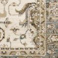 thumbnail image 3 of 5' X 7' Ivory Grey And Blue Oriental Power Loom Stain Resistant Area Rug, 3 of 5