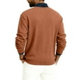 thumbnail image 3 of GrmtClth Mens Sweaters Big and Tall V-Neck Knitted Sweaters Classic Basic Comfort Soft Long Sleeve Pullover Earthy Yellow XL, 3 of 6
