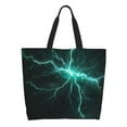 thumbnail image 1 of Easygdp Green Lightning Flash Bolsas Tote para Mujer, Bolsos de Hombro para Viaje, Bolsos de Mano de Gran Capacidad para Compras y Trabajo, 1 of 8