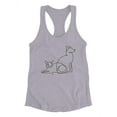 thumbnail image 3 of Dog And Cat In Line Art Racerback Tank Women -Image by Shutterstock, Female x-Large, 3 of 4