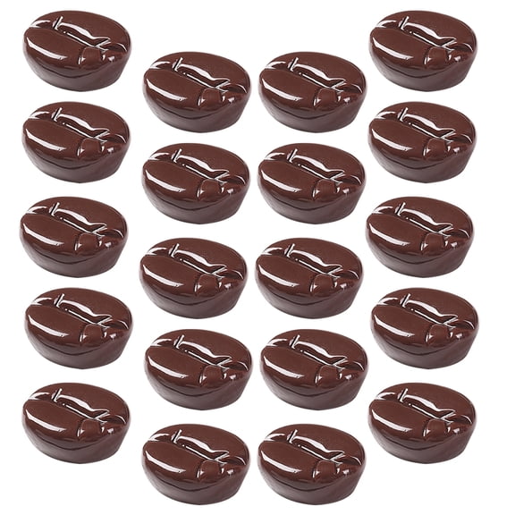 OULII  Resin Artificial Coffee Beans, Coffee Colored, Lifelike Decor for Various Occasions 25Pcs