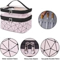 thumbnail image 2 of Makeup Bag,Travel Bag Essentials,Large Train Travel Toiletry Bag for Women Girls Gifts,Cosmetics Bag Case Storage,Travel Size Toiletries for Brush Jewelry Organizer Accessories(NewPink), 2 of 8