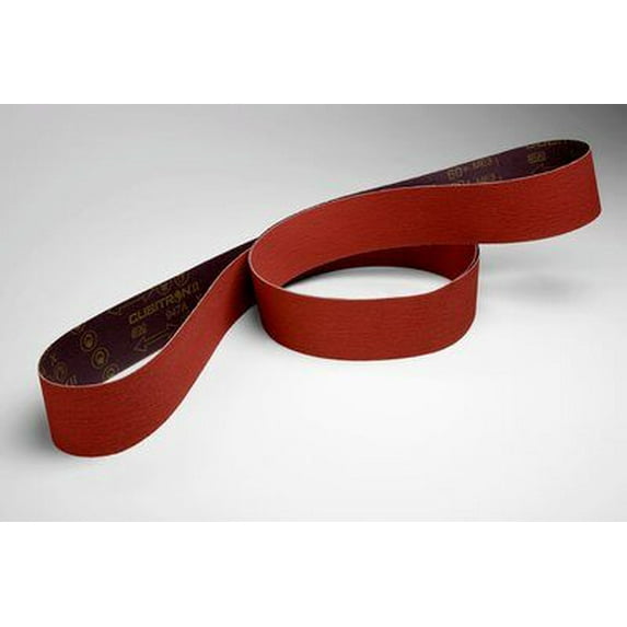 3M Cubitron ll Cloth Belt 947A, 80+ X-weight, 2 in x 72 in, Film-lok, Single-flex, 25 per inner, 50 per case