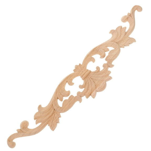 Wood Carved Furniture Applique 1 Set Vintage European Style Unpainted Overlay Decoration