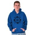 thumbnail image 5 of Compass Diamond Symbolic Spiritual Hoodie Sweatshirt Women Men Brisco Brands L, 5 of 6