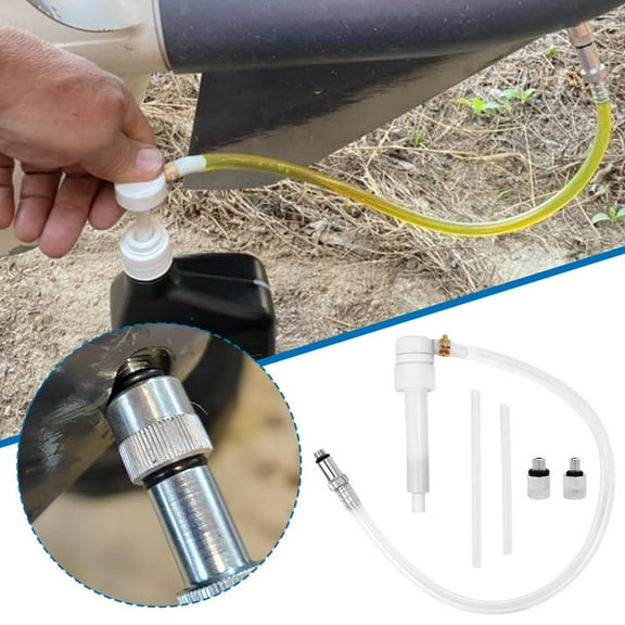 QHUDLV Universal Lower Unit Gear Oil Pump With 3/8 Inch 8/10mm Adapter Lower Gear Oil For Boat Metal Engines Oil Adapter Outboard With