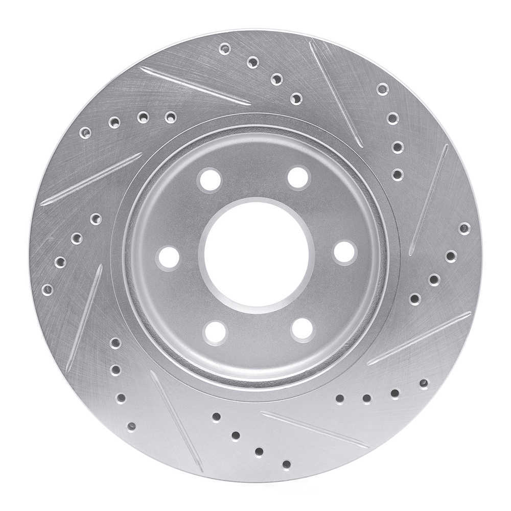 Dynamic Friction Company 631-67095L DFC Brake Rotor - Drilled And Slotted - Silver